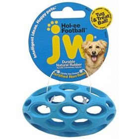 JW Pet Hol ee Football Rubber Dog Toy