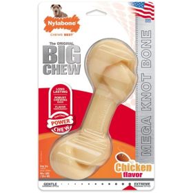 Nylabone Power Chew Knot Bone Big Dog Chew Toy Chicken Flavor