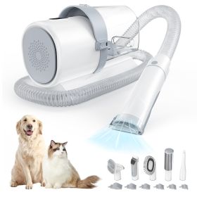 Professional Dog Grooming Clippers with 2.5L Cup, 3 Suction Modes, Cordless Clippers, 5 Groomer Tools, Low Noise Pet Hair Trimmer for