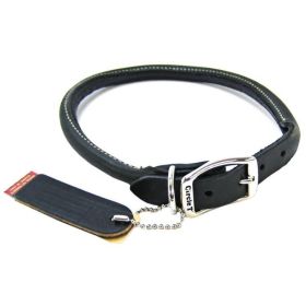 Circle T Pet Leather Round Collar Black (Option: 20" Neck)