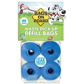 Bags on Board Waste Pick Up Refill Bags (Option: Blue - 60 Bags)