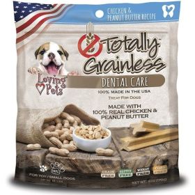 Loving Pets Totally Grainless Dental Care Chews (Option: Chicken & Peanut Butter)