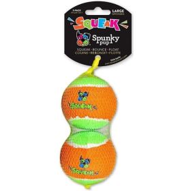 Spunky Pup Squeak Tennis Balls Dog Toy (Option: Large)