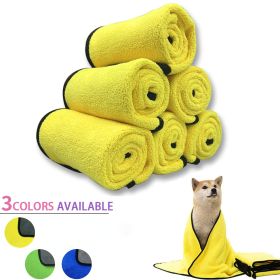 Quick-drying Pet Dog And Cat Towels; Soft Fiber Towels Water-absorbent Bath Towel Cleaning Pet Towel (Color: Green, size: 100*50cm/39.4*19.7in)