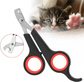 2 pcs pet Nail Clipper for All Small Animals; Dogs; Cats etc. dog Nail Clipper (Color: White+red, No: 2pcs)