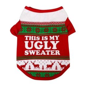 Dog Ugly Christmas Sweater (Color: Red, size: S)